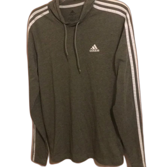 Adidas Aeroready Hoodie With Logo Mn's Sz Small Sage Green Draw String Closure - Picture 1 of 7
